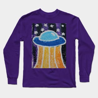 Spaceship MonoPrint Long Sleeve T-Shirt